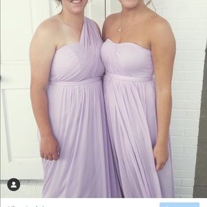David’s bridal bridesmaid dress- long color: Iris
